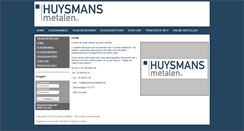 Desktop Screenshot of huysmansmetalen.be